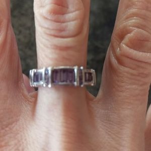 Amethyst and silver ring